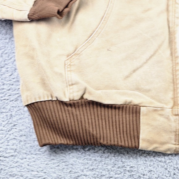 Vintage Carhartt Jacket Mens 2XL Brown Hooded Fleece Lined Workwear Chore Barn - Picture 2 of 11